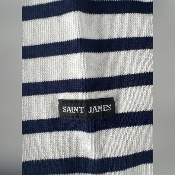 Saint James Breton Stripe Tee French Nautical Parisian Chic L/XL - Picture 6 of 12